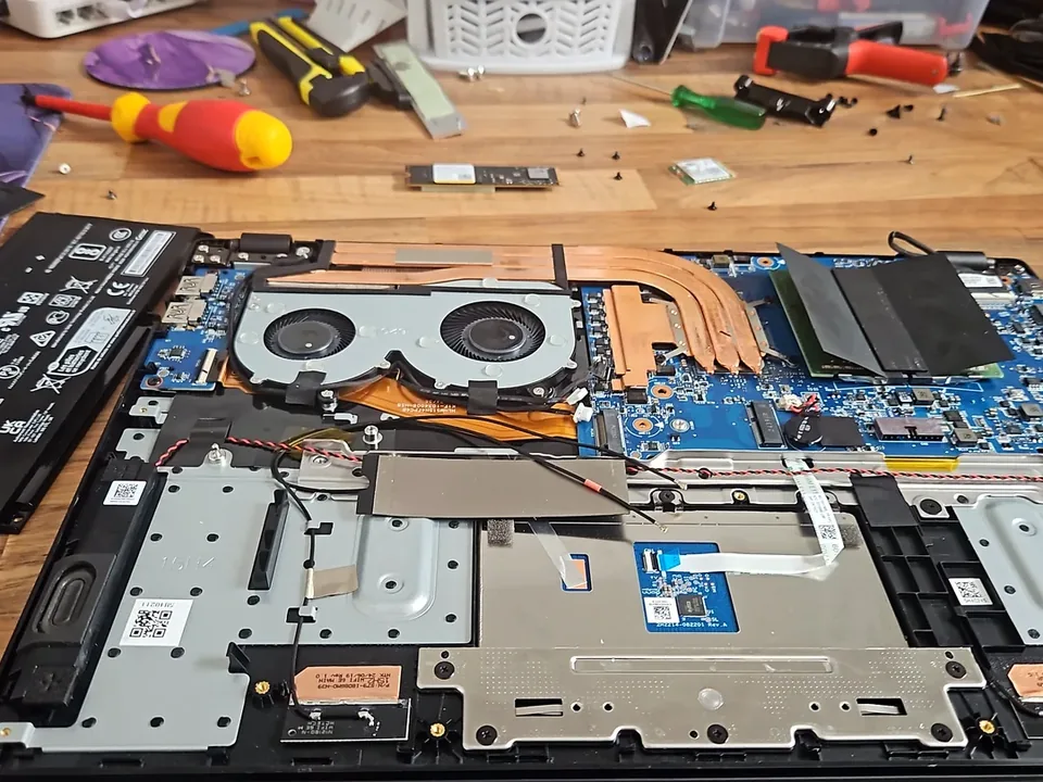 Laptop undergoing a structured hardware and software health check at PC Repair Guru Birmingham