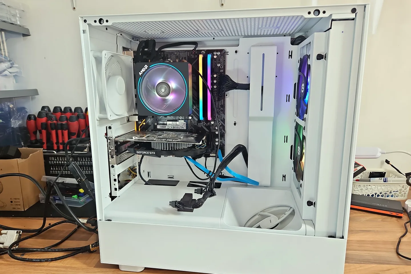 Real custom PC build at the Small Heath workshop serving Sutton Coldfield. Custom gaming PC assembled at PC Repair Guru for customers in Sutton Coldfield, Birmingham