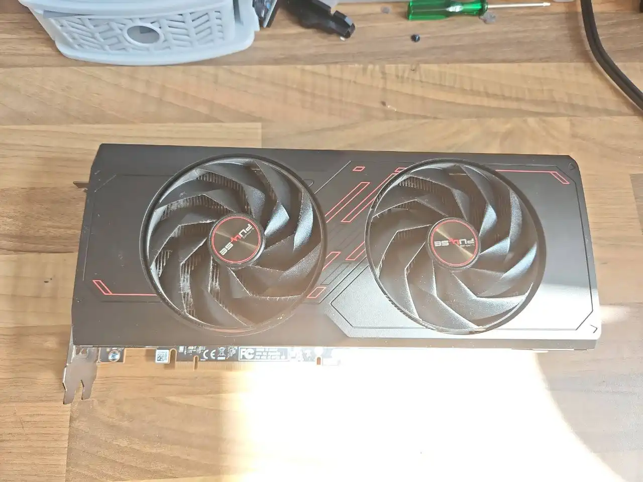Graphics card being checked during gaming PC diagnostics and upgrades in Birmingham